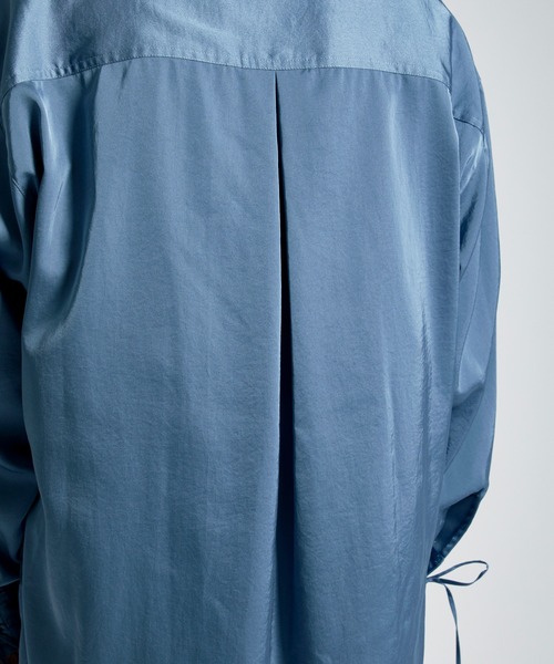 TAUPE（トープ）の「Satin Loose String Shirts（シャツ/ブラウス・メンズ・ベージュ/サックスブルー・3/2）」の8枚目の写真