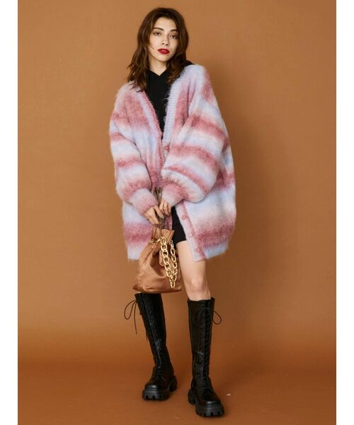 EVRIS（エヴリス）の「サテンチェーンミニバッグ（ハンドバッグ・レディース・ピンク/ブルー/ブラウン・FREE）」の8枚目の写真