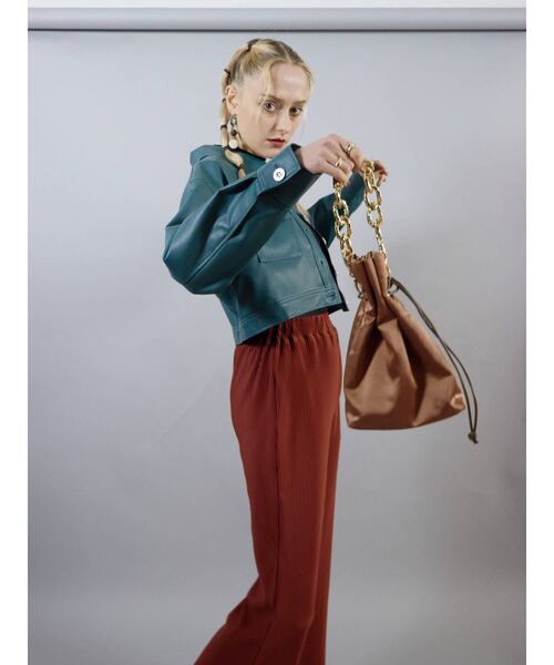 EVRIS（エヴリス）の「サテンチェーンミニバッグ（ハンドバッグ・レディース・ピンク/ブルー/ブラウン・FREE）」の10枚目の写真