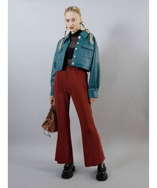 EVRIS（エヴリス）の「サテンチェーンミニバッグ（ハンドバッグ・レディース・ピンク/ブルー/ブラウン・FREE）」の5枚目の写真