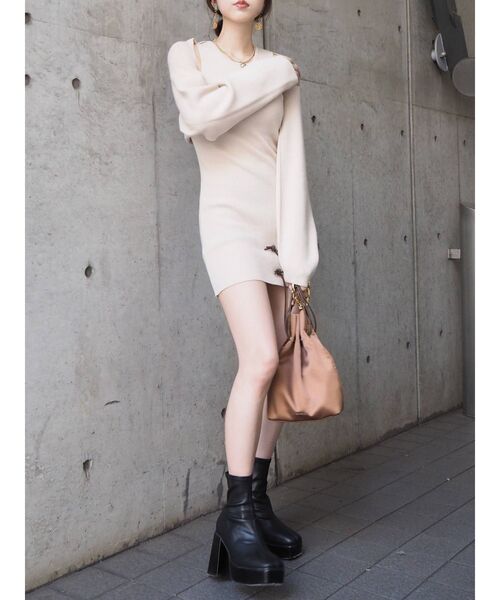 EVRIS（エヴリス）の「サテンチェーンミニバッグ（ハンドバッグ・レディース・ピンク/ブルー/ブラウン・FREE）」の12枚目の写真