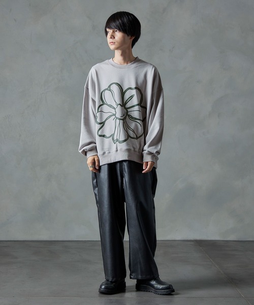 NILWAY（ニルウェイ）の「フラワービッグプリントルーズスウェット/トレーナー（スウェット・メンズ・ブラック/ライトグレー・LARGE/MEDIUM）」の14枚目の写真
