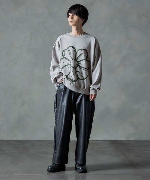 NILWAY（ニルウェイ）の「フラワービッグプリントルーズスウェット/トレーナー（スウェット・メンズ・ブラック/ライトグレー・LARGE/MEDIUM）」の15枚目の写真