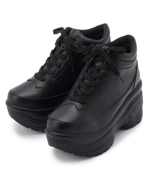 cs T&P（シーエスティーアンドピー）の「◆ハイカット厚底スニーカー（スニーカー・レディース・ブラック/ホワイト・L/M/S/LL）」の4枚目の写真