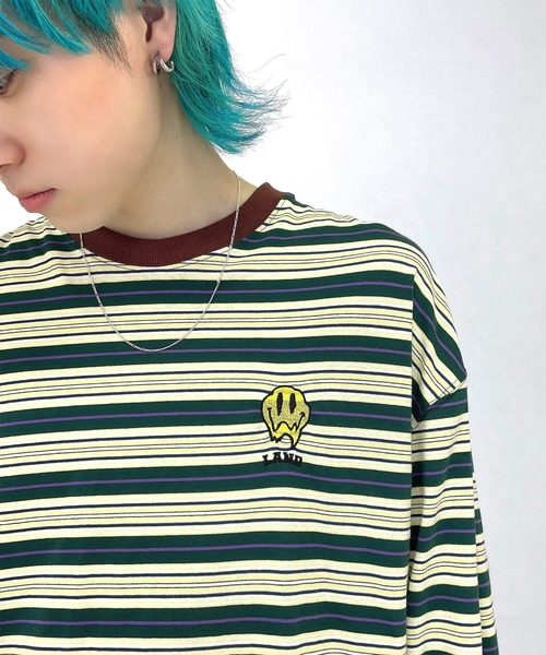 LAND by MILKBOY（ランドバイミルクボーイ）の「SMILY MULTI-BORDER TEE（Tシャツ/カットソー・レディース・A/B・FREE）」の9枚目の写真