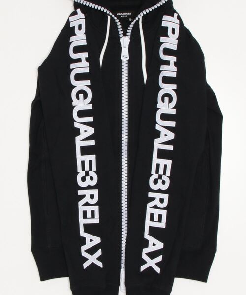1piu1uguale3 RELAX（ウノピュウノウグァーレトレリラックス）の「1PIU1UGUALE3 RELAX/ウノピゥ ウノ ウグァーレ トレ リラックス/ビッグファスナーサイドロゴ スウェットパーカー（パーカー・メンズ・グレー/ブラック・XL/XXL/M/L）」の8枚目の写真