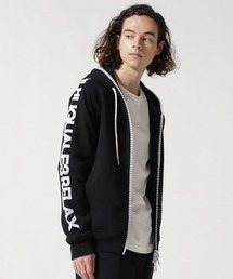 1piu1uguale3 RELAX | 1PIU1UGUALE3 RELAX/ウノピゥ ウノ ウグァーレ トレ リラックス/ビッグファスナーサイドロゴ スウェットパーカー(パーカー)