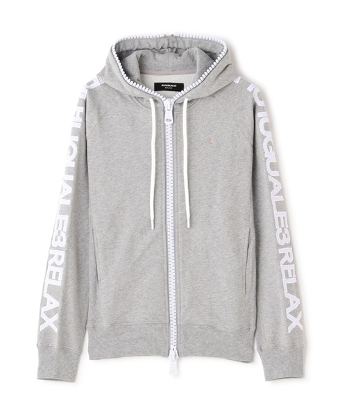 1piu1uguale3 RELAX（ウノピュウノウグァーレトレリラックス）の「1PIU1UGUALE3 RELAX/ウノピゥ ウノ ウグァーレ トレ リラックス/ビッグファスナーサイドロゴ スウェットパーカー（パーカー・メンズ・グレー/ブラック・XL/XXL/M/L）」の21枚目の写真