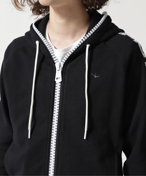 1piu1uguale3 RELAX（ウノピュウノウグァーレトレリラックス）の「1PIU1UGUALE3 RELAX/ウノピゥ ウノ ウグァーレ トレ リラックス/ビッグファスナーサイドロゴ スウェットパーカー（パーカー・メンズ・グレー/ブラック・XL/XXL/M/L）」の12枚目の写真