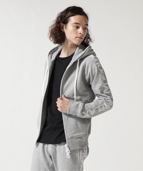 1piu1uguale3 RELAX（ウノピュウノウグァーレトレリラックス）の「1PIU1UGUALE3 RELAX/ウノピゥ ウノ ウグァーレ トレ リラックス/ビッグファスナーサイドロゴ スウェットパーカー（パーカー・メンズ・グレー/ブラック・XL/XXL/M/L）」の17枚目の写真