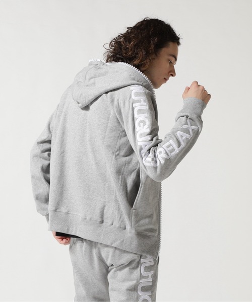 1piu1uguale3 RELAX（ウノピュウノウグァーレトレリラックス）の「1PIU1UGUALE3 RELAX/ウノピゥ ウノ ウグァーレ トレ リラックス/ビッグファスナーサイドロゴ スウェットパーカー（パーカー・メンズ・グレー/ブラック・XL/XXL/M/L）」の18枚目の写真