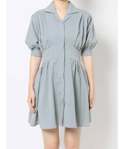 EMODA（エモダ）の「サイドシェイプハーフスリーブワンピース（ワンピース・レディース・ブラック/グレー/ブルー・FREE）」の10枚目の写真