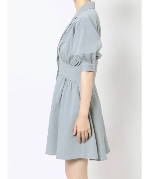 EMODA（エモダ）の「サイドシェイプハーフスリーブワンピース（ワンピース・レディース・ブラック/グレー/ブルー・FREE）」の11枚目の写真