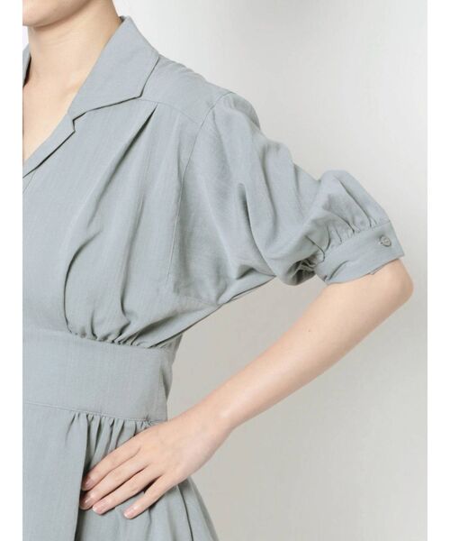 EMODA（エモダ）の「サイドシェイプハーフスリーブワンピース（ワンピース・レディース・ブラック/グレー/ブルー・FREE）」の14枚目の写真