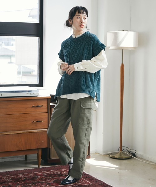 CRAFT STANDARD BOUTIQUE（クラフトスタンダードブティック）の「カーゴパンツ　＊◆（カーゴパンツ・レディース・ブラウン/カーキ・S/M/L）」の9枚目の写真