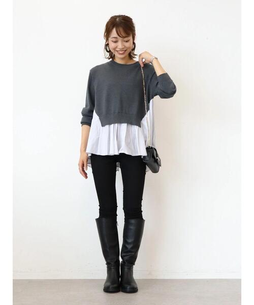 AMERICAN HOLIC(アメリカンホリック)の「スキニーフィットデニム(デニムパンツ・レディース・ブラック/ワンウォッシュ/インディゴブルー・M/XL/S/L/XS)」の21枚目の写真