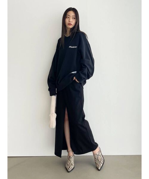 EMODA（エモダ）の「センタースリットロングスカート（スカート・レディース・ブラック/その他・SMALL/MEDIUM）」の21枚目の写真