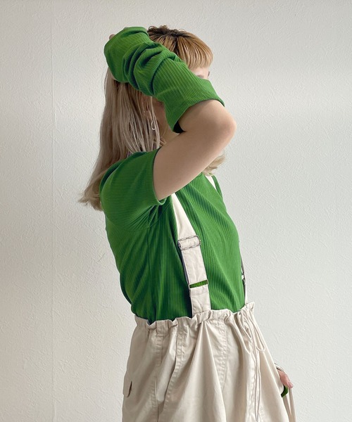 w closet(ダブルクローゼット)の「【マルチウェイ】アームカバープルオーバー(Tシャツ/カットソー・レディース・ブラック/オフホワイト/グリーン・FREE)」の9枚目の写真