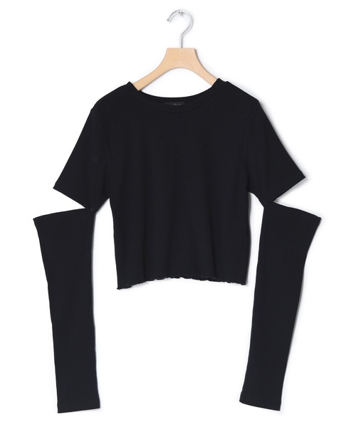 w closet(ダブルクローゼット)の「【マルチウェイ】アームカバープルオーバー(Tシャツ/カットソー・レディース・ブラック/オフホワイト/グリーン・FREE)」の11枚目の写真