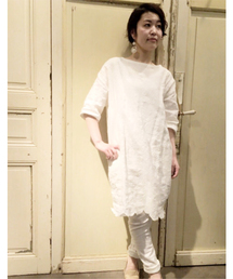 BEARDSLEY（ビアズリー）の「リネン刺繍ワンピース（ワンピース）」 - WEAR