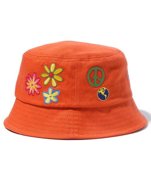XLARGE（エクストララージ）の「FLOWER EMBROIDERED HAT（ハット・メンズ・ホワイト/ブラック/オレンジ・M/L）」の6枚目の写真