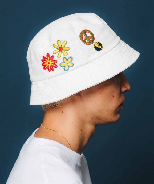 XLARGE（エクストララージ）の「FLOWER EMBROIDERED HAT（ハット・メンズ・ホワイト/ブラック/オレンジ・M/L）」の10枚目の写真