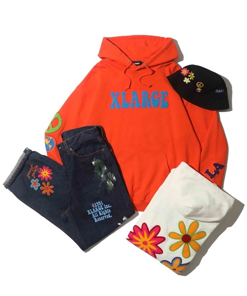 XLARGE（エクストララージ）の「FLOWER EMBROIDERED HAT（ハット・メンズ・ホワイト/ブラック/オレンジ・M/L）」の16枚目の写真