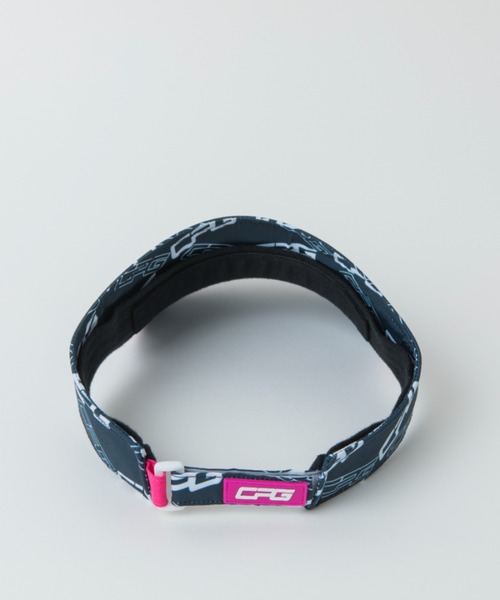 CPG GOLF(シーピージーゴルフ)の「Ladies total pattern visor(レディース バイアスプリントロゴサンバイザー)(サンバイザー・レディース・ホワイト/ネイビー・ONE SIZE)」の5枚目の写真