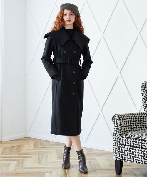 【新品未開封】DEICY ウエストマークウールロングコート DEICY（デイシー）の「ウエストマークウールロングコート（ステン