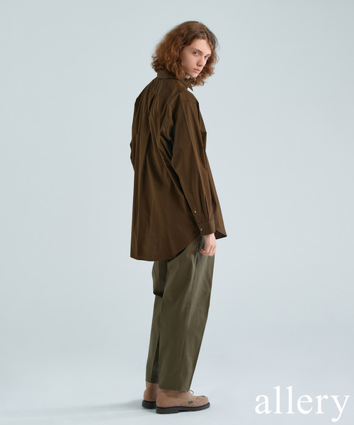 417 EDIFICE(フォーワンセブンエディフィス)の「【allery / アレリ―】 ブロードレギュラーシャツ(シャツ/ブラウス・メンズ・レッド/ホワイト/ブラウン/チャコールグレー・SMALL/MEDIUM/LARGE/X-LARGE)」の3枚目の写真