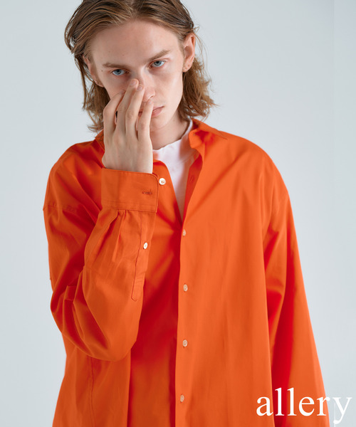 417 EDIFICE(フォーワンセブンエディフィス)の「【allery / アレリ―】 ブロードレギュラーシャツ(シャツ/ブラウス・メンズ・レッド/ホワイト/ブラウン/チャコールグレー・SMALL/MEDIUM/LARGE/X-LARGE)」の4枚目の写真