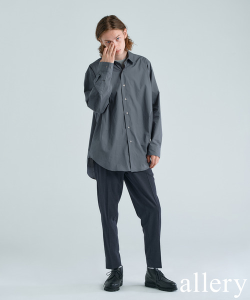 417 EDIFICE(フォーワンセブンエディフィス)の「【allery / アレリ―】 ブロードレギュラーシャツ(シャツ/ブラウス・メンズ・レッド/ホワイト/ブラウン/チャコールグレー・SMALL/MEDIUM/LARGE/X-LARGE)」の2枚目の写真