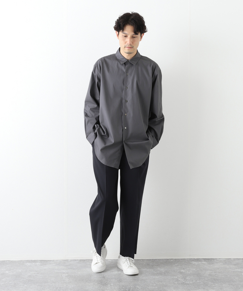 417 EDIFICE(フォーワンセブンエディフィス)の「【allery / アレリ―】 ブロードレギュラーシャツ(シャツ/ブラウス・メンズ・レッド/ホワイト/ブラウン/チャコールグレー・SMALL/MEDIUM/LARGE/X-LARGE)」の9枚目の写真