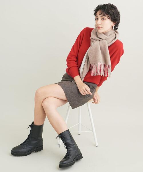 Eds Cashmere(イーディーエスカシミア)の「<Eds Cashmere>カシミヤ リバーシブル マフラー(マフラー・レディース・モカ/オレンジ/イエロー/コバルトブルー/ピンク・FREE)」の18枚目の写真