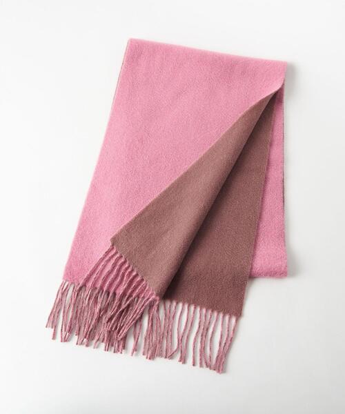 Eds Cashmere(イーディーエスカシミア)の「<Eds Cashmere>カシミヤ リバーシブル マフラー(マフラー・レディース・モカ/オレンジ/イエロー/コバルトブルー/ピンク・FREE)」の21枚目の写真