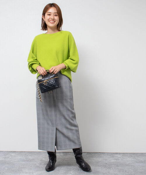 NOLLEY’S(ノーリーズ)の「グレンチェックタイトスカート(スカート・レディース・グレー系その他/ブラウン系その他・38/36/34)」の14枚目の写真