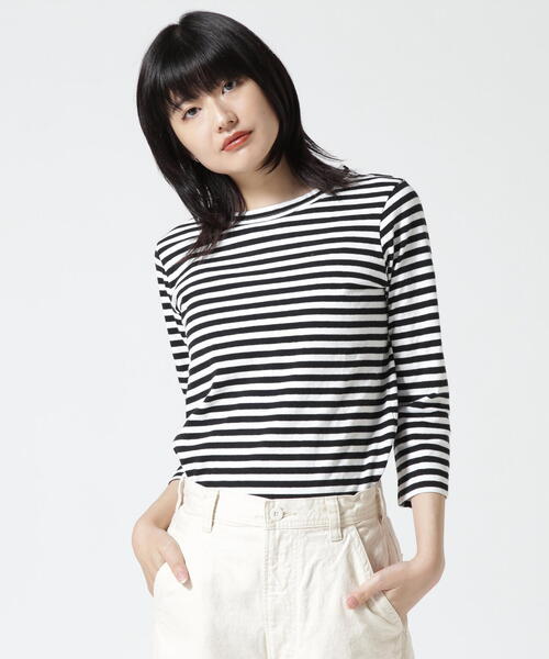 DANA FANEUIL（ダナファヌル）の「FANEUIL/ファヌル　BOAT NECK BORDER LS TEE（Tシャツ/カットソー・レディース・ブラック/ベージュ/その他11/グレー・2）」の15枚目の写真