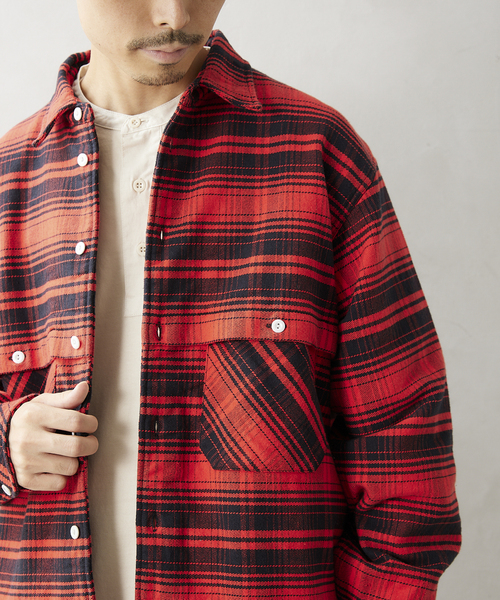 WOOLRICH(ウールリッチ)の「【WOOLRICH / ウールリッチ】シェパード シャツ(シャツ/ブラウス・メンズ・レッド/ブルー系その他・LARGE/X-LARGE)」の1枚目の写真