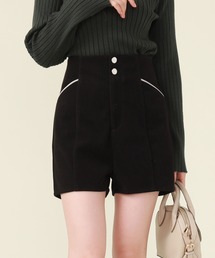 ハイウエストボタンショートパンツ