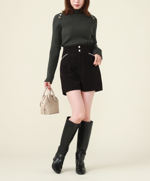 archives（アルシーヴ）の「ハイウエストボタンショートパンツ（その他パンツ・レディース・ベージュ/ブラック/ブラウン・MEDIUM）」の20枚目の写真