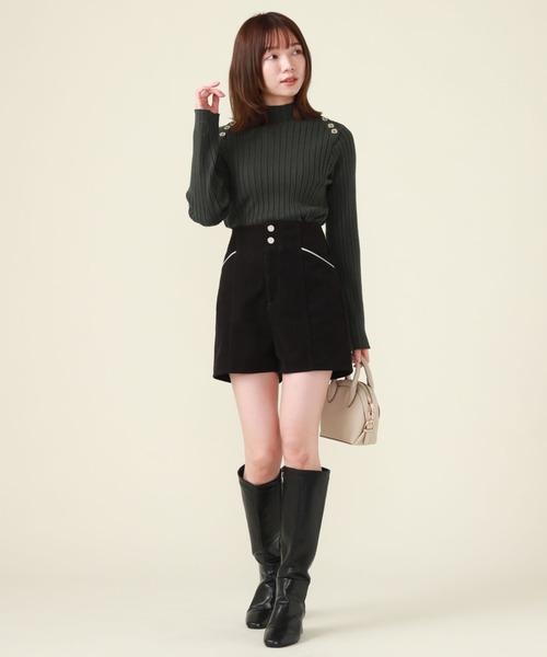 archives（アルシーヴ）の「ハイウエストボタンショートパンツ（その他パンツ・レディース・ベージュ/ブラック/ブラウン・MEDIUM）」の22枚目の写真