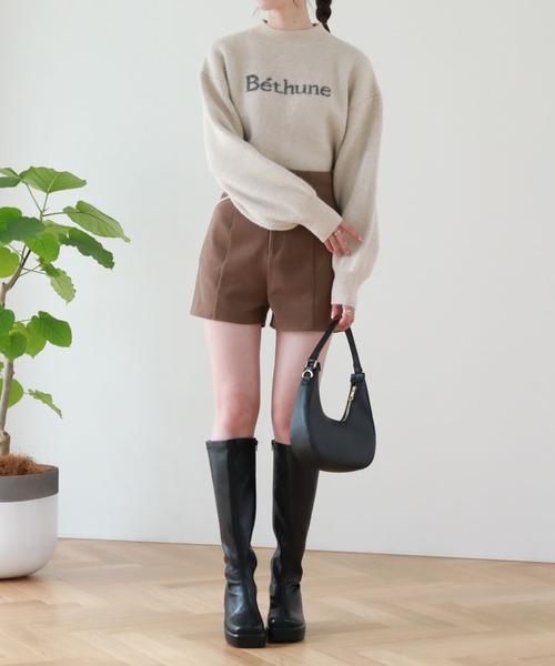 archives（アルシーヴ）の「ハイウエストボタンショートパンツ（その他パンツ・レディース・ベージュ/ブラック/ブラウン・MEDIUM）」の13枚目の写真