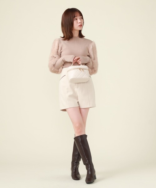 archives（アルシーヴ）の「ハイウエストボタンショートパンツ（その他パンツ・レディース・ベージュ/ブラック/ブラウン・MEDIUM）」の9枚目の写真