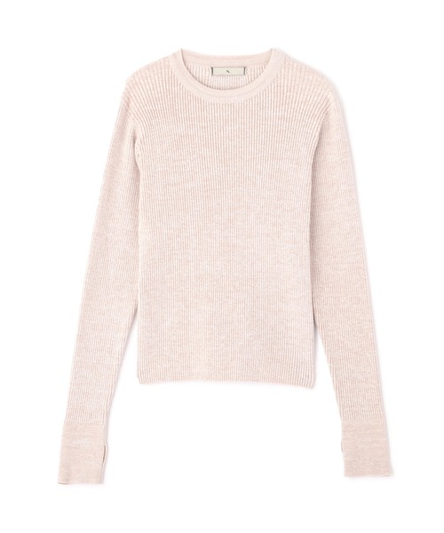 N.（N. Natural Beauty Basic）（エヌエヌナチュラルビューティーベーシック）の「【横田ひかるさん着用】◆ラメミックスリブニット（ニット/セーター・レディース・クリーム/ブラウン/ライラック・MEDIUM）」の21枚目の写真