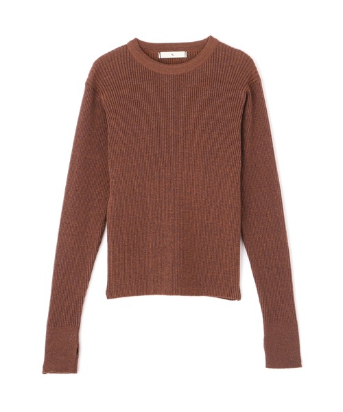 N.（N. Natural Beauty Basic）（エヌエヌナチュラルビューティーベーシック）の「【横田ひかるさん着用】◆ラメミックスリブニット（ニット/セーター・レディース・クリーム/ブラウン/ライラック・MEDIUM）」の19枚目の写真