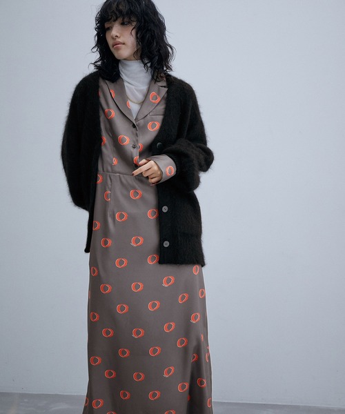 ADAM ET ROPE'（アダムエロペ）の「【サステナブル】リッププリントワンピース（ワンピース・レディース・ブラック系その他/グレー系その他・FREE）」の11枚目の写真