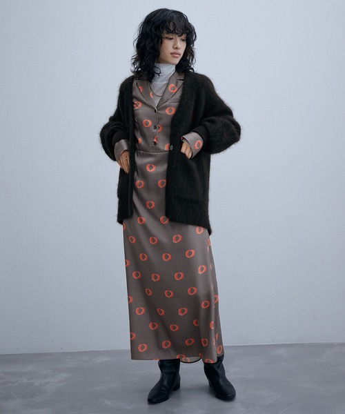 ADAM ET ROPE'（アダムエロペ）の「【サステナブル】リッププリントワンピース（ワンピース・レディース・ブラック系その他/グレー系その他・FREE）」の22枚目の写真