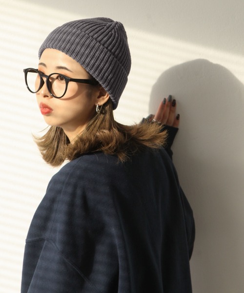 Chillfar（チルファー）の「カラーリブニットキャップ（ニットキャップ/ビーニー・レディース・レンガ/ベージュ/グレー/ブラック/アイボリー・FREE）」の4枚目の写真