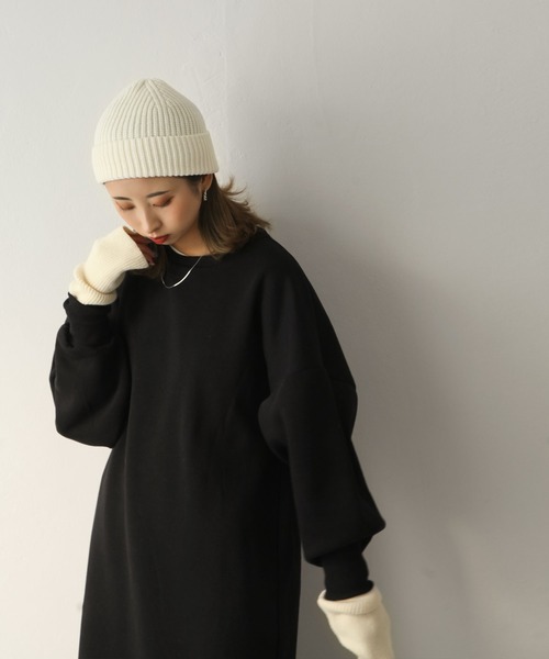 Chillfar（チルファー）の「カラーリブニットキャップ（ニットキャップ/ビーニー・レディース・レンガ/ベージュ/グレー/ブラック/アイボリー・FREE）」の8枚目の写真