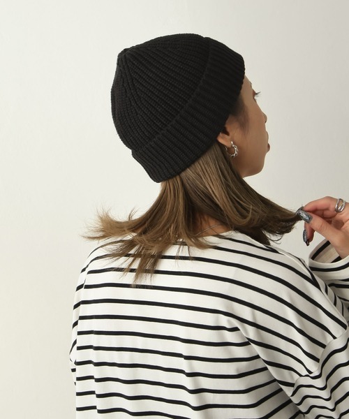 Chillfar（チルファー）の「カラーリブニットキャップ（ニットキャップ/ビーニー・レディース・レンガ/ベージュ/グレー/ブラック/アイボリー・FREE）」の14枚目の写真